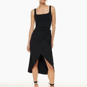 EUC Aritzia Wilfred Saturn Midi Dress, Black, XL